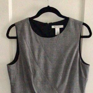 Houndstooth black and white fit and flare dress